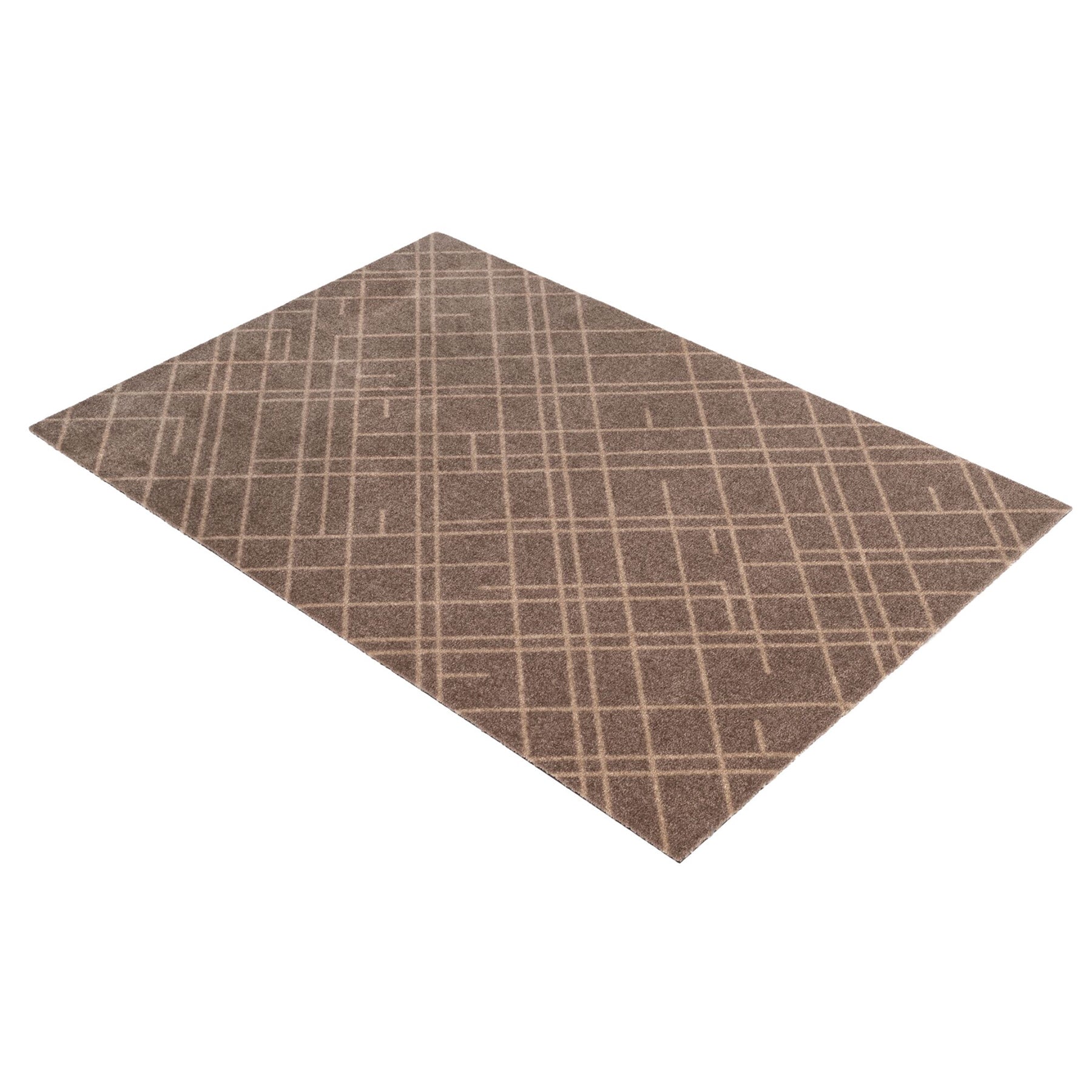 FUßMATTE 90 X 130 CM - LINES SAND/beige