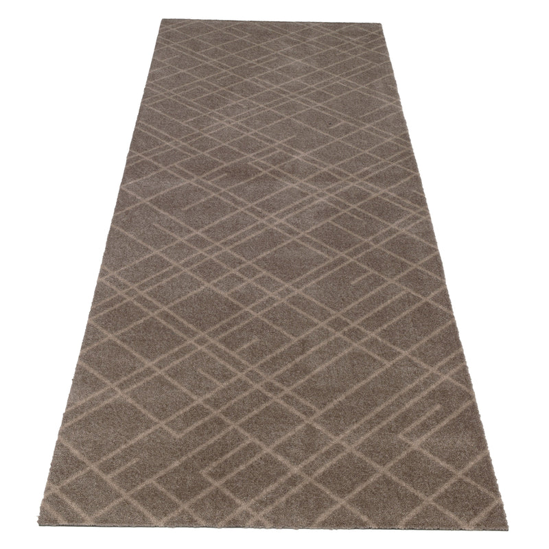 FUßMATTE 67 x 200 CM - LINES SAND/BEIGE