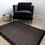 FUßMATTE 90 x 130 CM - DOT SCHWARZ/SAND