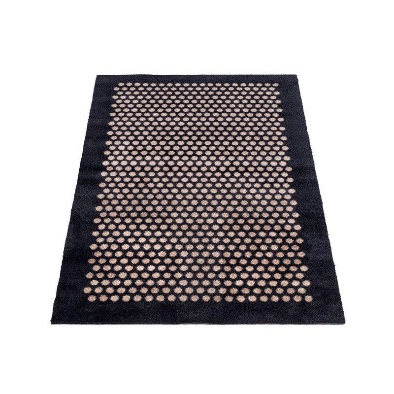 FUßMATTE 67 x 120 CM - DOT SCHWARZ/SAND