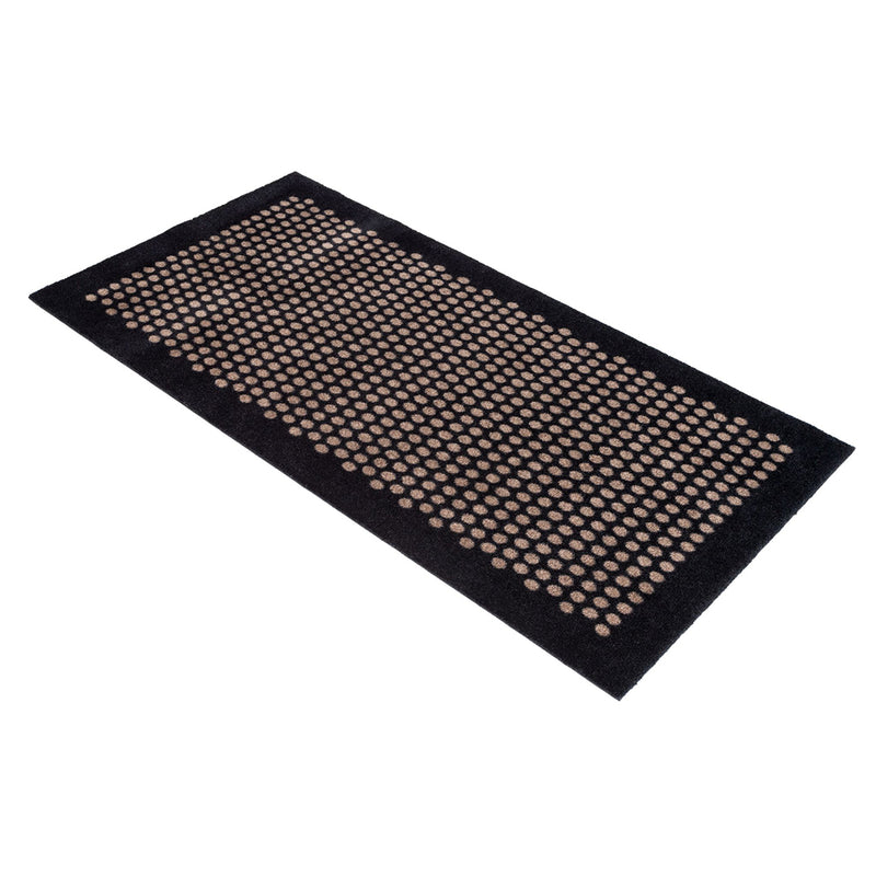 FUßMATTE 67 x 120 CM - DOT SCHWARZ/SAND