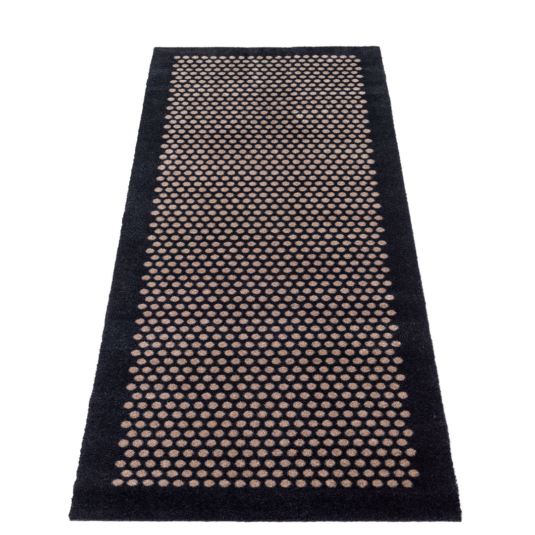 FUßMATTE 67 x 200 CM DOT SCHWARZ/SAND