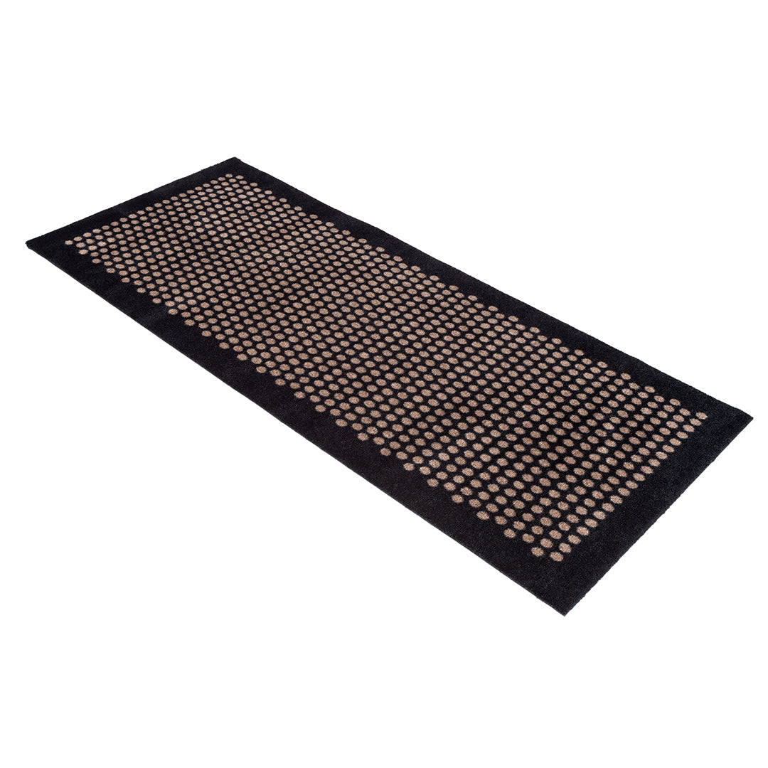 FUßMATTE 67 x 150 DOT SCHWARZ/SAND