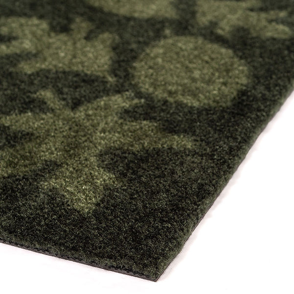 FUßMATTE 67 x 200 CM - LEAVES DARK GREEN