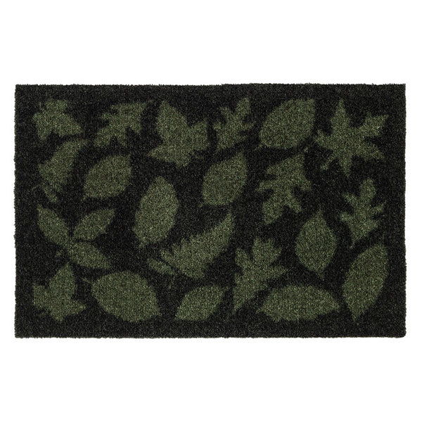 FUßMATTE 40 x 60 CM - LEAVES/DARK GREEN