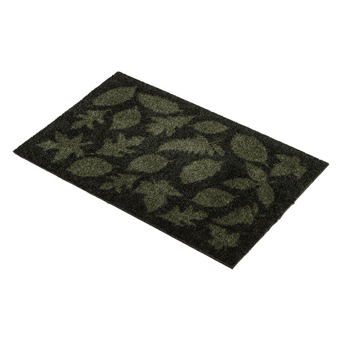 FUßMATTE 40 x 60 CM - LEAVES/DARK GREEN