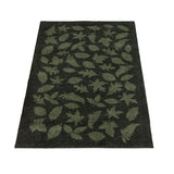 FUßMATTE 67 x 120 CM - LEAVES/DARK GREEN