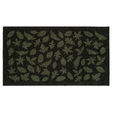 FUßMATTE 67 x 120 CM - LEAVES/DARK GREEN