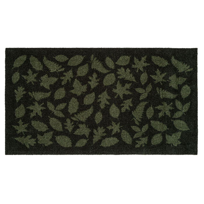 FUßMATTE 67 x 120 CM - LEAVES/DARK GREEN