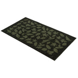 FUßMATTE 67 x 120 CM - LEAVES/DARK GREEN