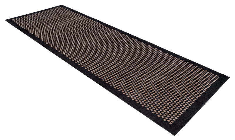 FUßMATTE 100 x 300 cm - DOT SCHWARZ/SAND